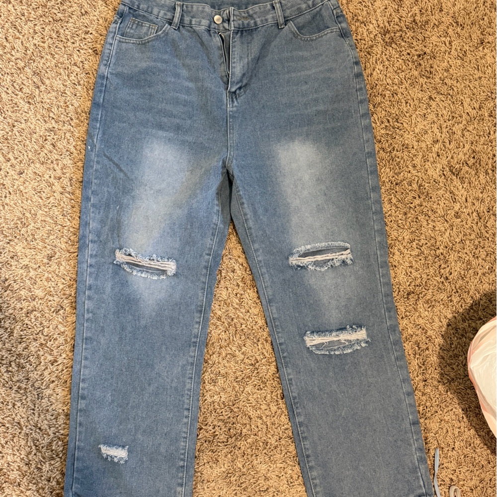 Light Blue Distressed Jeans